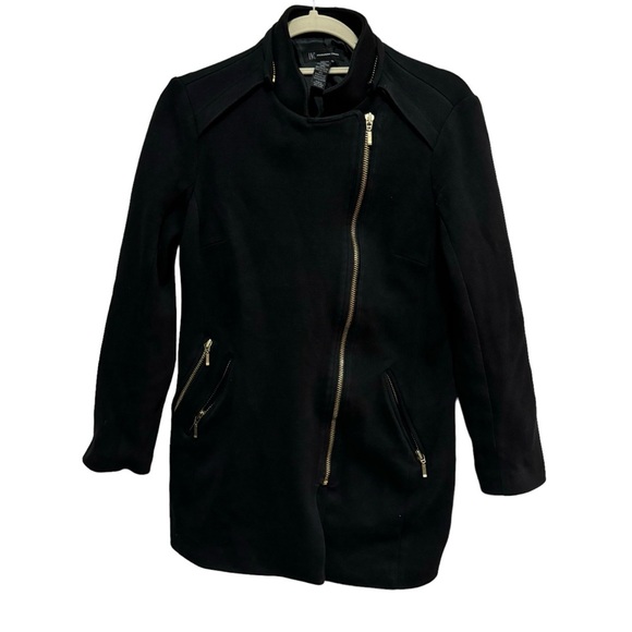 INC-International Concepts - 100% Cotton Jacket / asymetrical gold zipper - Med - Picture 1 of 6